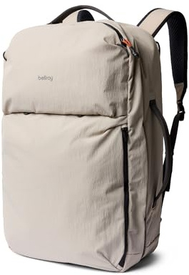 Bellroy Lite Travel Pack 38L, Großer Reiserucksack - Ash | 38L großer Handgepäck-Reiserucksack mit Laptopfach, Innen-Packfächern und verstaubaren Schultergurten