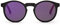 TAKE A SHOT Holz-Sonnenbrille Damen Schwarz Violett verspiegelt Schmal Runde Gläser, polarisiert UV400 - Schwarze Sonnenbrille Holz NEPOMUK
