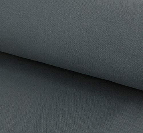 Baumwoll - Bündchenstoff Bündchen Schlauchware - Meterware ab 25 cm x 35/70 cm - Stoff zum Nähen (dunkelgrau)