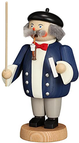 Seiffener Volkskunst | Räuchermännchen Erzgebirge | Gemütliche Typen 19 cm | Räucherfigur | Erzgebirgische Volkskunst | 12673 | Lehrer