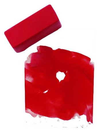 Meyco Encaustic Wachsfarbe, Künstlerwachs, großer Block 75x26x26 mm, 60 ml (Feuerrot)