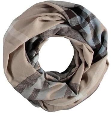 FRAAS Loop Schal 60 x 78 cm - Made in Germany - Karierter Schlauch-Schal für Damen - Polyacryl