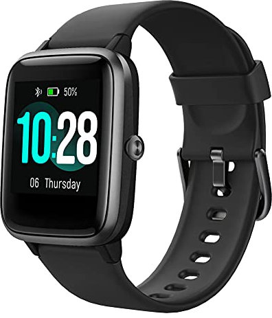 Kobmand Bracelet pour SW021/SW025,Bracelet De Montre En Silicone De Remplacement Pour SW021/SW025/ID205/ID205L/ID205S (Noir)