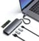 SATECHI Hub USB C Multipuerto con Carcasa SSD M.2 SATA, HDMI 4K a 60Hz, Carga USB-C PD 100W, Puertos USB-A 3.1, para MacBook, iPad y Windows – Gris Espacial