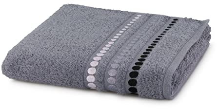 frottana Line Points Handtuch 50 x 100 cm aus 100% Baumwolle, Stone