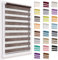 Doppelrollo ohne Bohren, 82x150cm Stoffgröße, Duo Rollo Klemmfix, Easyfix, lichtdurchlässig und verdunkelnd, Day&Night, Klemmrollo Sonnenschutzrollo Fensterrollo für Fenster & Türen