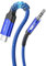 JSAUX Cable AUX USB C a jack 2m, Tipo C a 3,5 mm Macho Jack de Adaptador Coche de Auriculares Estéreo Audio Compatible con iPhone 16 Pro Max/iPhone 15 Pro Max, Galaxy S24 S23 Ultra, Huawei P40-Azul