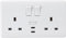 Knightsbridge 13A 2G DP Switched Socket with Dual USB-C 20V DC 1.5A (Max. 30W)