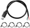 KUOQIY 5 Pièces 30cm 22AWG Queue de Cochon USB Type-C Mâle, 5V 3A USB-C vers Fil nu à 4 Broches, Câble de Queue USB Type - C Rallonge de Câble D'alimentation, pour Bricolage