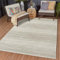 In & Outdoor Kurzflor Teppich Küchenteppich wetterfest auch für Balkon und Terrasse modern Boho Skandi Creme grau beige Vintage 240x340 cm