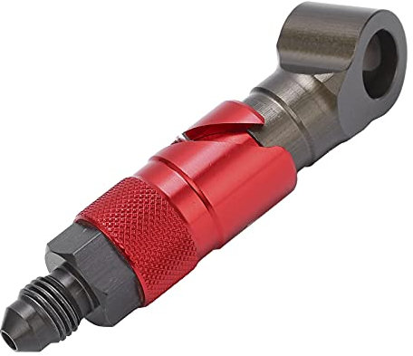 Bremsschlauch-Adapter, Bremsleitungs-Schnellspanner-Verbindungsadapter, Gebogen, Universell für Öl-Kraftstoff-Flüssigkeitsschlauch, Bremsschlauch-Adapter (Rot)