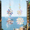 Atrapasoles Cristal,Colgante Cristal,2 Piezas Crystal Suncatcher Ornamento Colgante,Sun Catcher para Ventanas Jardines,Campanas Viento Cristal Atrapasueños para Colgar en Casa, Jardín, Oficina