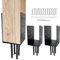 VoTwoofv U-Shape Wet Concrete Post Holder for 6 x 6 (Actual 5.5x5.5) Lumber,Heavy Duty Post Bracket Anchor for Wood Fence,Railing,Pergola (2pack-Matte Black)…