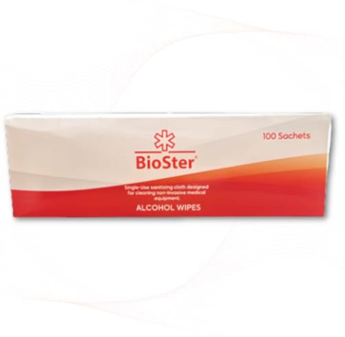 BioSter unique Alcohol Wipes- Single Use Sanitizing cloth -Proven 99.999% Kills Rate against Germs & Bacteria (100 Sachets (Pack of 1)) (1)