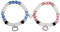 CPJJ Matching Armbänder für Paare beste Freunde, Magnetische Paare Armbänder Fernbeziehung Armband, Mode-Schmuck Geschenke für Valentinstag und Halloween, 2 Stück