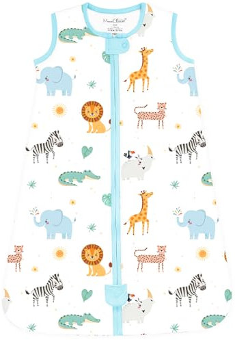 Mama Cheetah Sac de couchage pour bébé 2,5 TOG. couverture en coton biologique à porter avec fermeture éclair dans les deux sens. nourrisson. enfant. garçon et fille. 0-6 mois