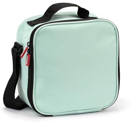 TATAY Urban Food Casual - Bolsa Térmica Porta Alimentos, 3 L de Capacidad, con 4 Tuppers Herméticas, 2 x 0.5 L, 2 x 0.2 L, Color Menta,Medidas 22.5 x 10 x 22 cm