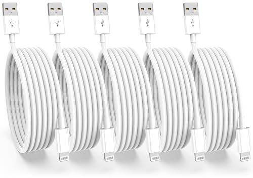 for iPhone Charger Cable 1M 5Pack USB to Lightning Cable MFi Certified Fast Charging Apple Charger Lead for iPhone 14 13 12 11 Pro Max XS XR X 8 7 6 Plus 5 SE