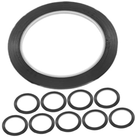 SHINEOFI 10er-pack Whiteboard-markierungsband – Schwarze Pet-klebebandlinien – Washi-tape Für Whiteboards – Klassenzimmer- Und Bürozubehör
