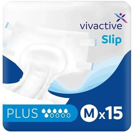 Vivactive Slip Plus Medium (1950ml) 15 Pack - Adult Nappies