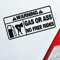 Hellweg Druckerei Warning Gas or Ass no Free Rides Auto Aufkleber Sticker Heckscheibenaufkleber