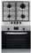 SIA 60cm Stainless Steel Single Electric Digital Fan Oven & 4 Burner Gas Hob