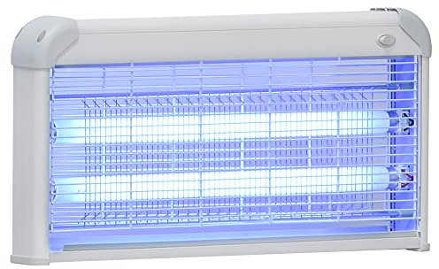 Outsunny Lampe Anti-Moustique, Tueur d'insectes électrique UV 30W, Tue-Mouche électrique, piège à Moustique, Efficace sur Une Surface de 60 m², pour intérieur et extérieur, Gris