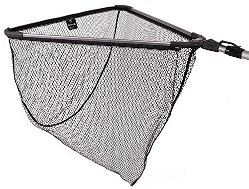 Fox Rage Warrior net 2m Stange - Kescherkopf 50x50x45cm zum Spinnfischen, Raubfischkescher für Zander & Barsche, Unterfangkescher, Fischkescher