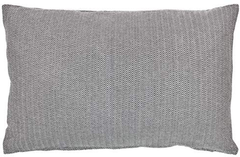 Alphadeco Zigzag Soft Sofakissen inkl. Füllung - Bezug: 100% Baumwolle - Mordernes Ethno Design - viele Größen (Grau/Anthrazit, 60 x 40 cm)