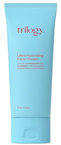 Trilogy Ultra Hydrating Face Cream, intensive Feuchtigkeitspflege für trockene und empfindliche Haut, 100% natürliche Inhaltsstoffe