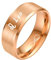 OAKKY Unisex Hip Hop 12 Konstellation Sternzeichen Gravierte Liebe Ring Edelstahl Horoskop Astrologie Schmuck Löwe Roségold Größe 62 (19.7)