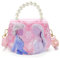 Babioms Elsa Tasche, Kinderhandtasche, Eiskönigin Kinder Umhängetasche, Elsa Schulter-Tasche, Eiskönigin Geschenke, für Mädchen zum Ausgehen oder Reisen, Rosa（17,5 * 14 * 8cm）