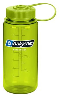 Nalgene Sustain Tritan Bouteille d'eau sans BPA avec 50% de déchets plastiques 473 ml Large goulot Vert printemps vert printemps vert