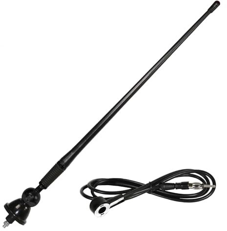 HEYNER® Autoantenne 40 cm flexibel Dachantenne - Antenne Flex 12 V FM/AM-Antenne Stabantenne für Radio passend für Mercedes-Benz VW Audi BMW etc.