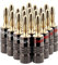 FosPower Banana Plugs 10 Pairs / 20 pcs, Closed Screw 24K Gold Plated Speaker Plug Connectors for Speaker Wire, Wall Plate, Home Theater, Audio/Video Receiver, Amplifiers and Sound Systems