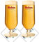Roxley Mahou Pint Lager Beer Glasses X2 Glasses | 56cl Glasses | Also Comes with Branded Beer Mats