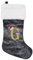 Weihnachtsstrumpf Personalisiert 45 cm Groß Nikolausstrumpf Nikolausstiefel Nikolaussocken zum Befüllen & Aufhängen, Grau Nikolaussocke Weihnachtsdekoration für Kamin, Weihnachtsbaum, Wand, Treppe(G)