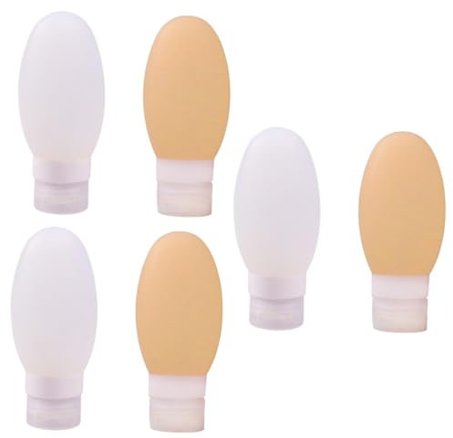 minkissy Botellas De Viaje Para Gel De Baño Contenedores De Viaje Botella Dispensadora De Champú Botellas De Silicona Líquida 6 Uds