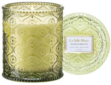 LA JOLIE MUSE Duftkerze im Glas, natürliches Wachs, 55 Stunden Brenndauer, Geschenk Kerze und Heimdekoration, 170g