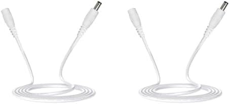 CASPERi 3M/5M/10M CCTV 2.1 x 5.5mm White DC 12V Power Extension Cable Male to Female, Power Supply Adapter Extender Cord for CCTV Security Cameras, DVRs, LED Strips, Routers (5 Meter White)