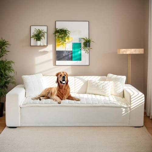 LiveGo Sofabezüge waschbar, Flauschige Couchbezüge für Haustiere, Hundematte, Möbelschutzbezug, Rutschfester Sofabezug für 1 2 3-Sitzer, Haustiermatte, Bettcouchbezug