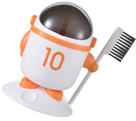 OKUMEYR Cartoon Astronaut Mülleimer Mit Deckel Und Bürste Adorabler Schreibtisch-abfallbehälter Für Kinderzimmer Und Büro Leicht Und Tragbar Für Kleinen Abfall