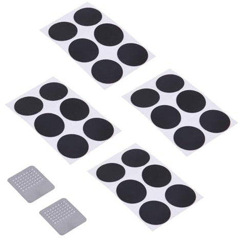 Bicycle Tire Puncture Repair Kit, Self Adhesive Bike Puncture Repair Including 24 Vulcanizing Repair Pieces and 2 Tire Rubbing Pieces, Bicycle Inner Flat Tube Patch Kit, Essential for Cycling