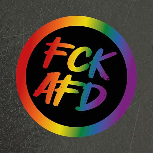 FCK AFD NZS Sticker Regenbogen 100x Aufkleber gegen Rechts (FCK AFD)