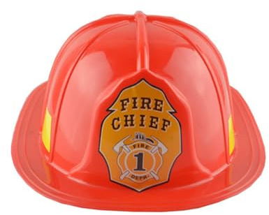 Uqezagpa Feuerwehrmannhelm, Feuerwehrhelm, Cosplay-Kostüm, Zubehör für Damen, Herren, Erwachsenenhut, harte Helme, Geschenke für Kinder, Zubehör, Erwachsene, Damen, mit Licht und Weste