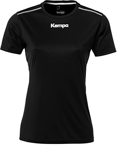 Kempa Damen Poly T-shirt, Schwarz, S EU