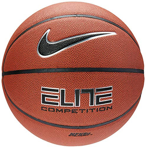 Nike Erwachsene Elite Baskettball, Amber/Black/Metallic Silver, 7