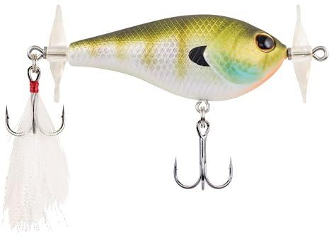 Berkley Spin Bomb Schwimmender Topwater-Köder; Propeller-Köder für Barsch- und Raubfischangler, langsam drehende Propeller für maximale Wasserzerstäubung und realistische Aktion, 6cm, MF Frog
