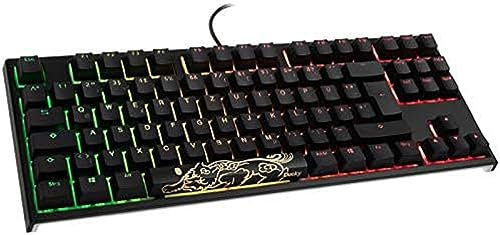 Ducky One 2 TKL PBT Gaming Tastatur, MX-Red, RGB LED - schwarz