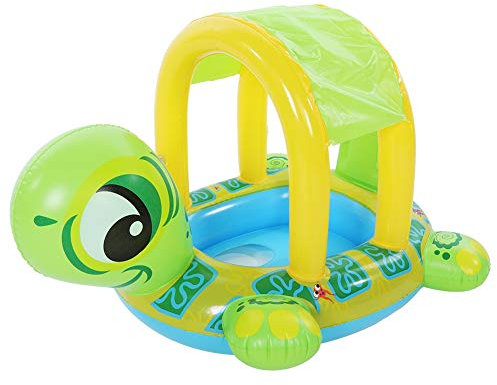 Baby aufblasbare Schwimmringe mit Cartoon Schildkrötenform Abnehmbares Sicherheits-Wasserkissen für Kinder Kleinkinder Sommer-Schwimmbad
